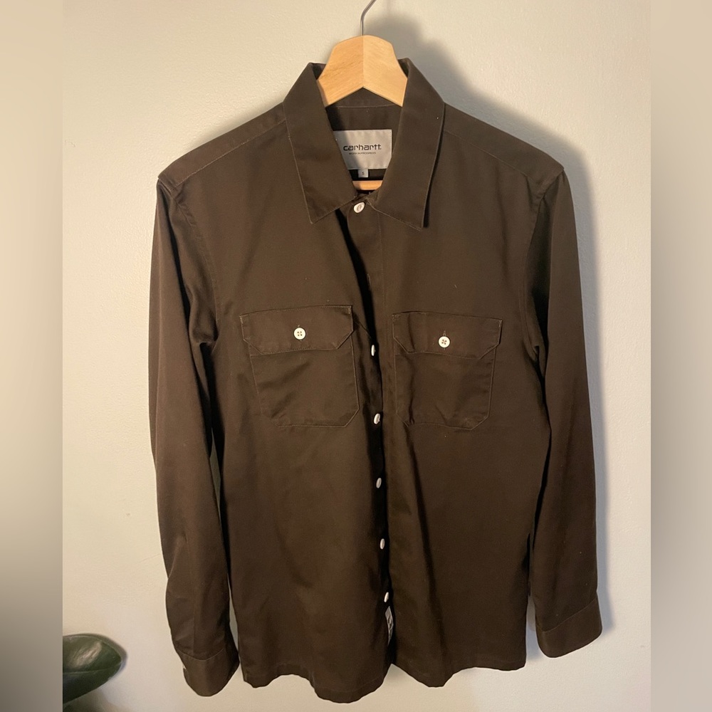 Carhartt WIP L/S Master Shirt in Tobacco, Size S